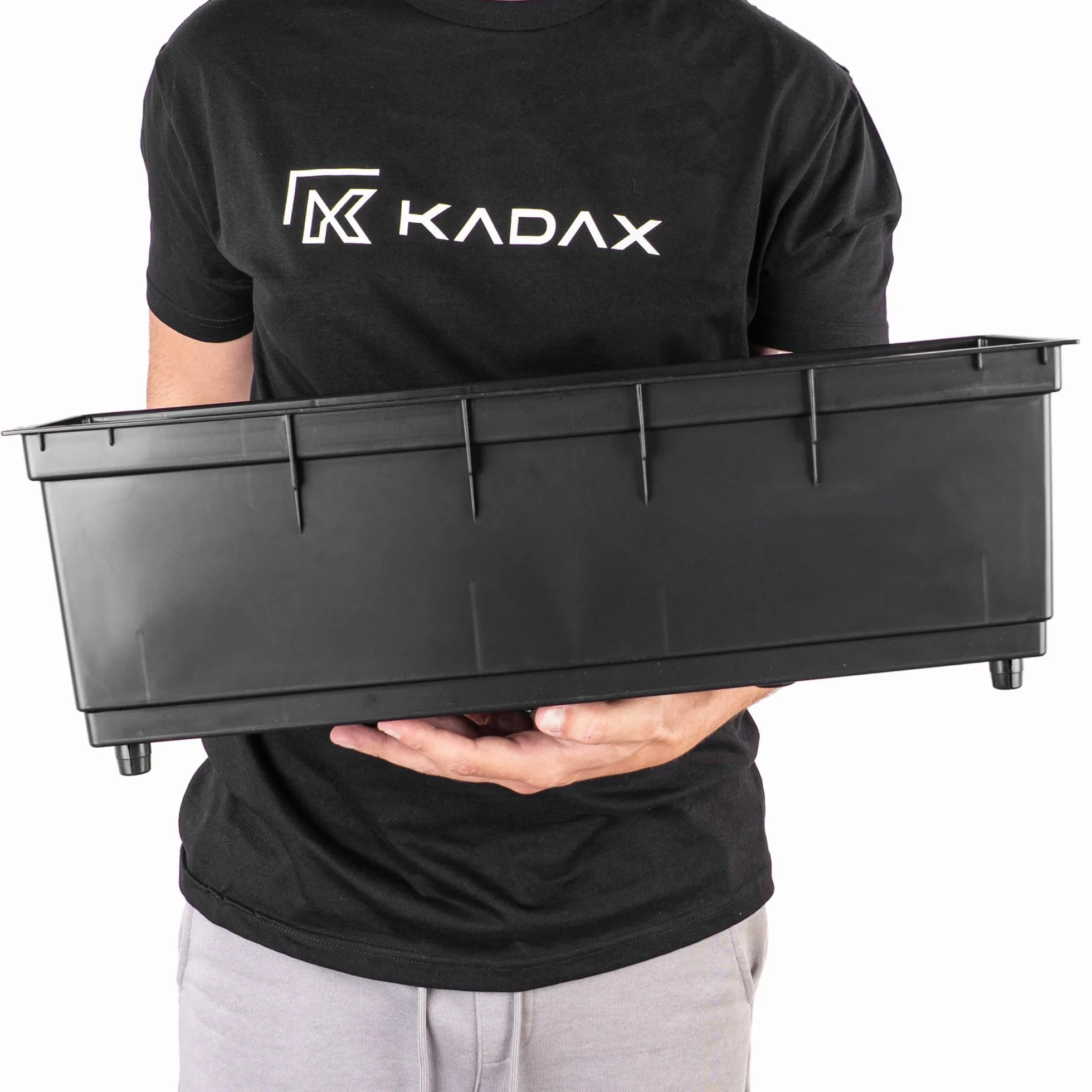 KADAX insert de 56 cm pour jardinière, insert en plastique noir, insert en plastique pour jardinière de balcon et jardinière, pot intérieur (56,5 x 19 cm)
