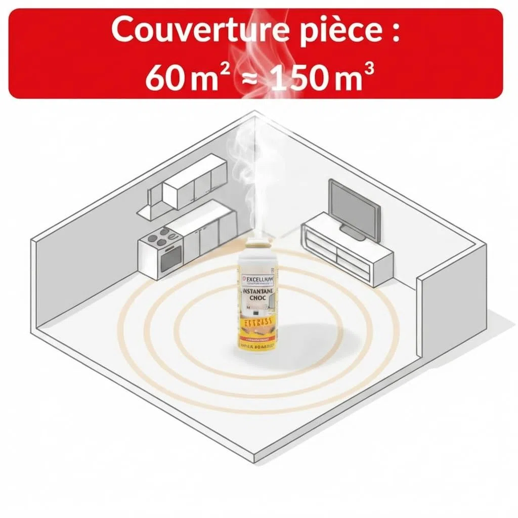 Excellium | Aérosol Fumigène Anti-Cafards Instantané Choc | 150 ml | 3 Semaines