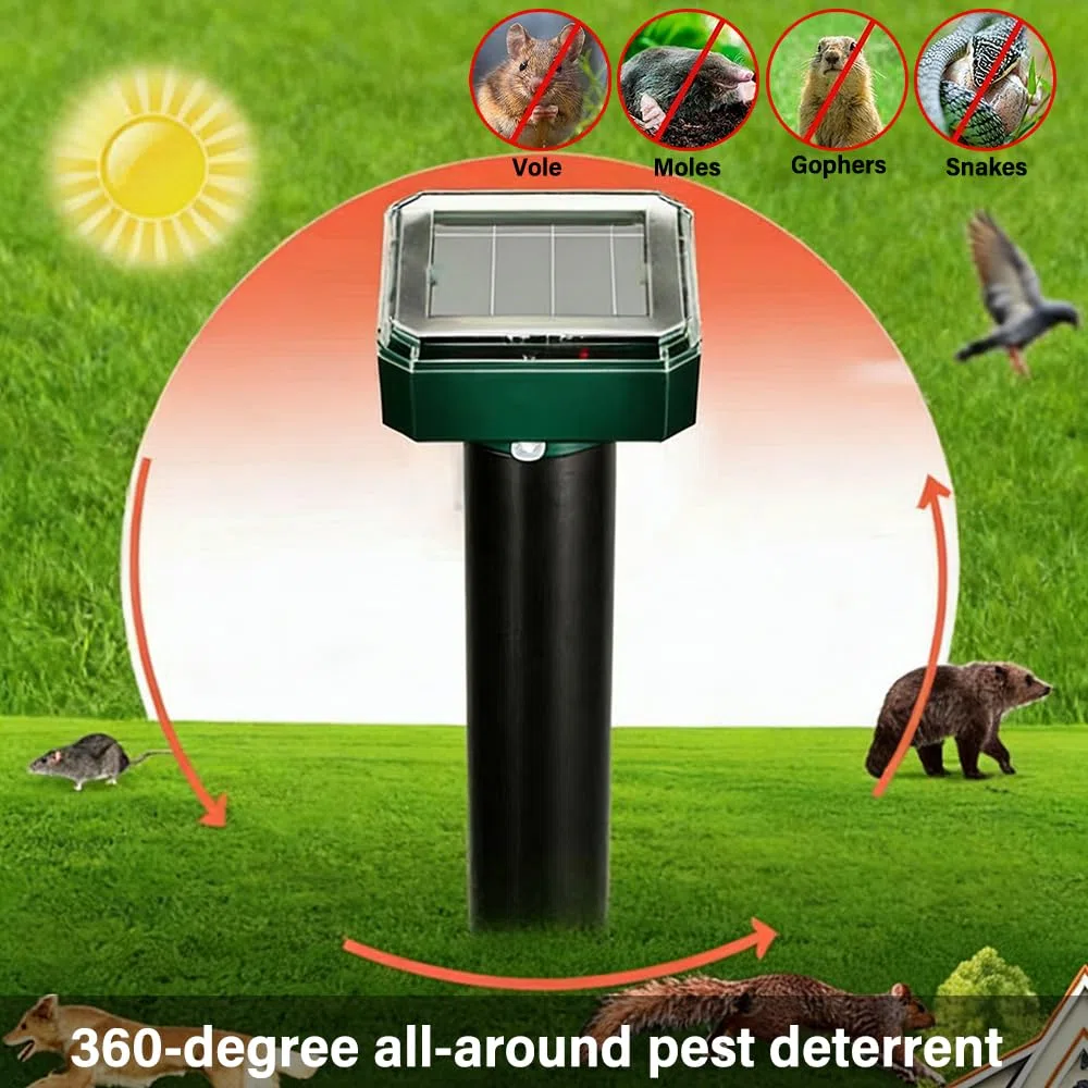 Anti Taupe Solaire Vibration Et Ultrasons,6 PiècesRepulsif Taupe Solaire,Répulsif Contre Les Taupes,Répulsif Contre Les Campagnols,Répulsifs Solaires Anti-Taupes pour Le Pelouses Et Les Jardin