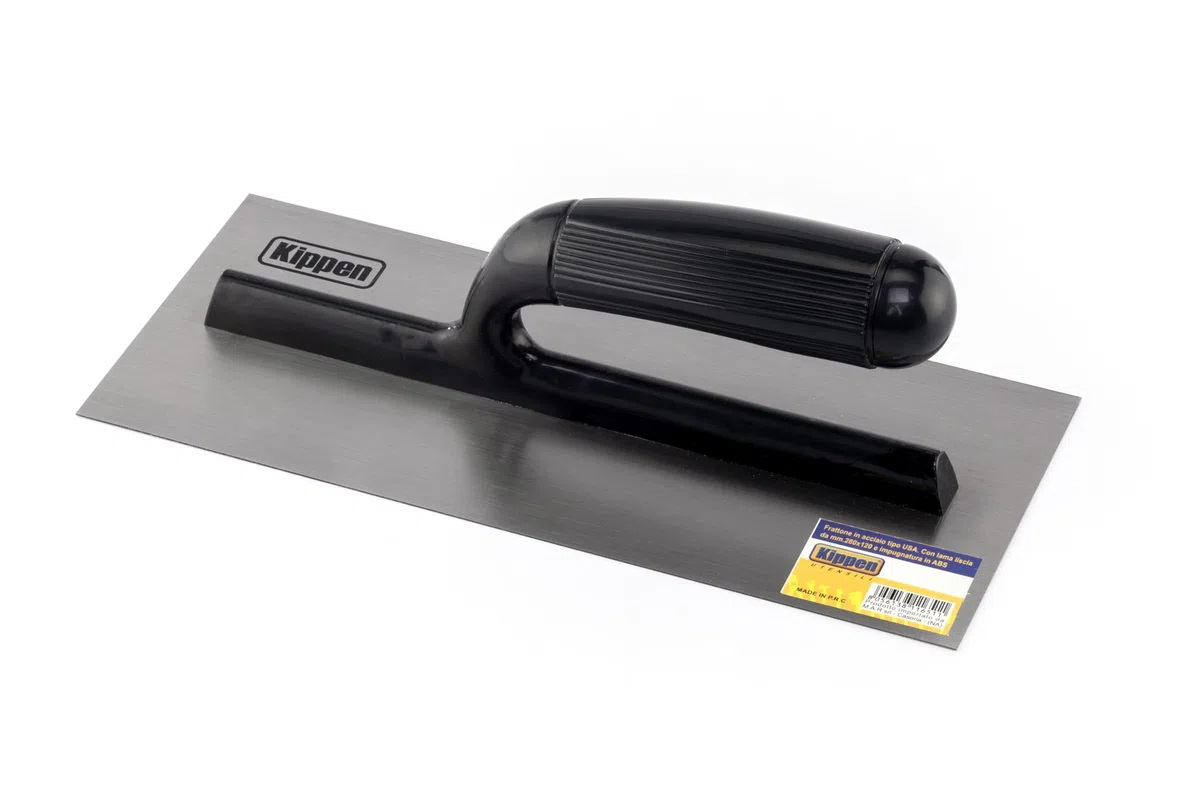 Kippen 3042AX - Truelle Lisse en Acier de Type USA, 280 x 120 mm avec poignée en ABS