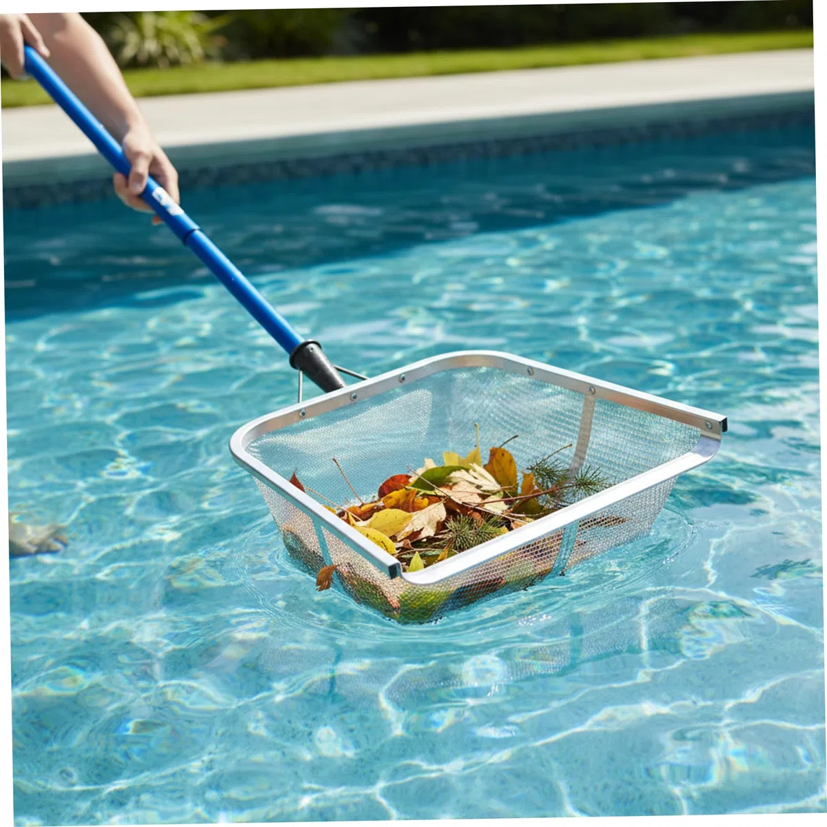 Pelle de tamis de sol en acier inoxydable, pelle à sable avec maille 4 mm pour un filtrage efficace des grains sable/17, 5 x 14, 6 pouces