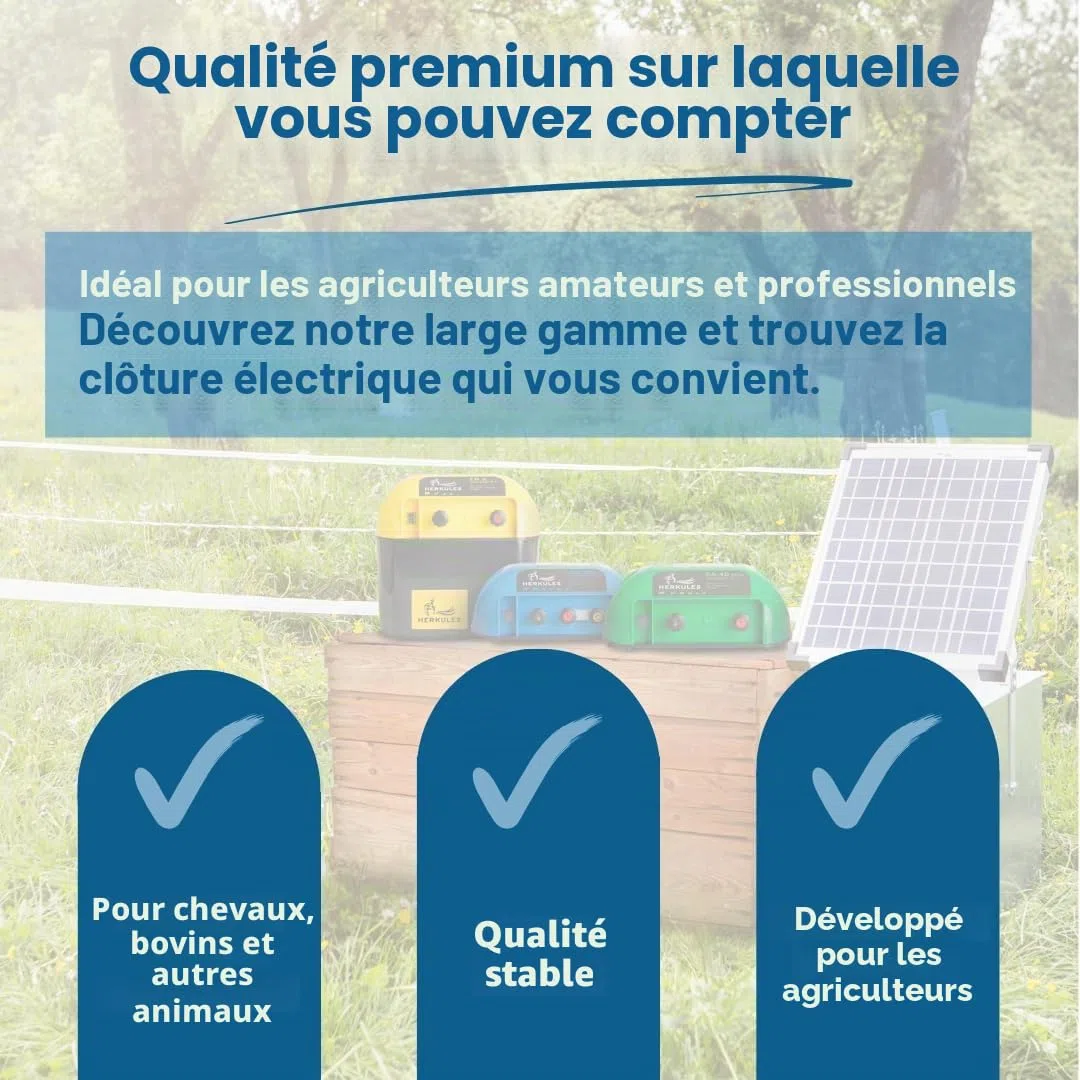 Farmland Herkules Lot de 10 piquets de clôture intelligents en plastique robuste pour le jardin 75 cm pour protéger contre les prédateurs