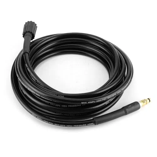 Tuyau de Nettoyeur Haute Pression, Tuyau de Nettoyeur Automatique 40MPa/5800PSI Remplacement de Tuyau en Caoutchouc de Nettoyage à Haute Pression pour K2(8 meters)
