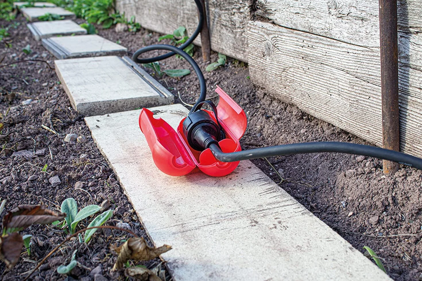 as - Schwabe Rallonge en caoutchouc Câble H05RR-F 3G1,5 Noir IP44 Convient pour l'extérieur, 60310
