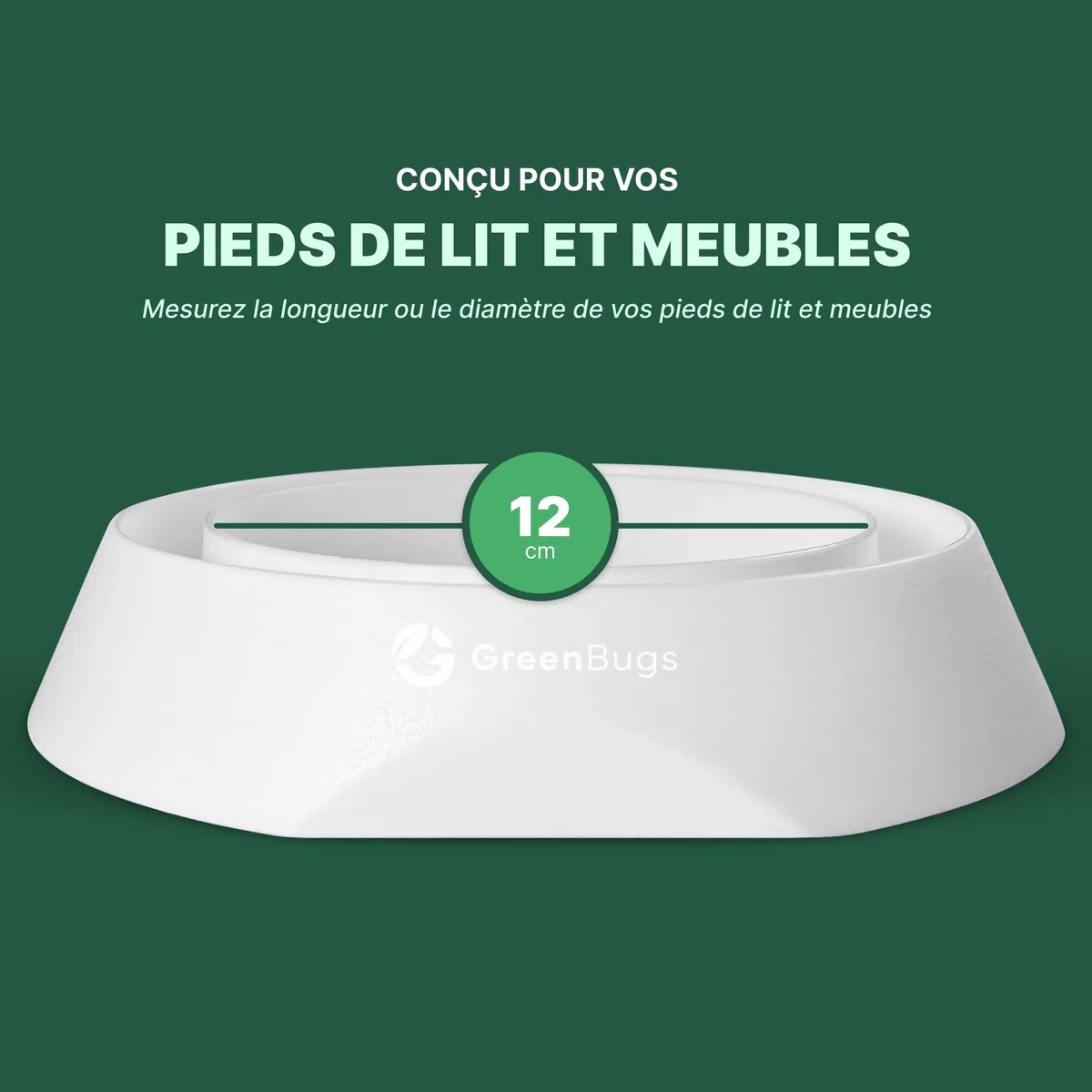 Piège Punaises de Lit (x4) avec Terre de Diatomée 100% Bio - Kit Intercepteurs Anti-Punaises pour Pieds de Lit - Solution Efficace - Inclus Mode d’Emploi