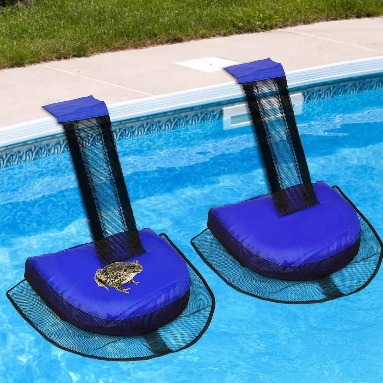 LATERN 2 Pièces Rampes D'Évacuation pour Animaux, 45CM x 34CM Sauver d'animaux Flottant pour Piscine Échelle de Sauvetage Gonflable pour Grenouille pour Tous Petits Animaux Entrant dans Piscine