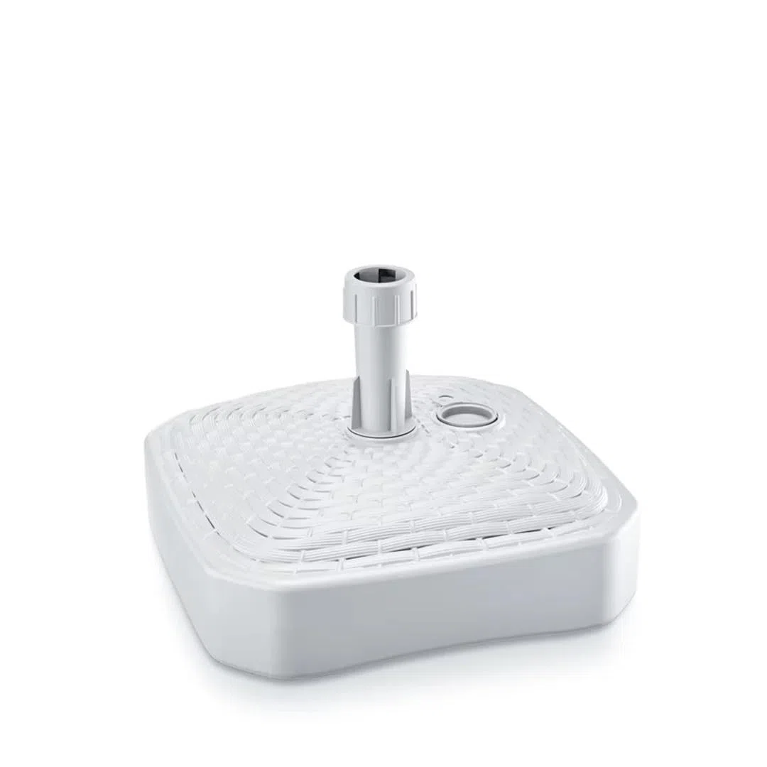 LEM Select Pied de Parasol Effet tressé Blanc