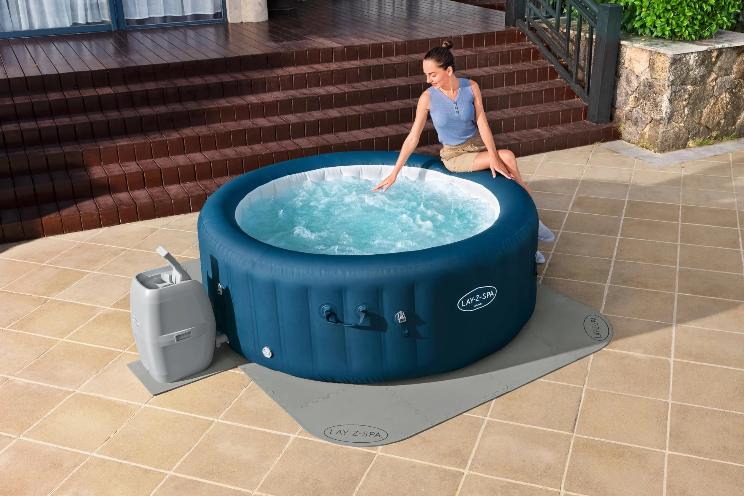 Tapis de Sol pour Spa carré ou Rond Lay-Z-Spa® 196 x 196 cm