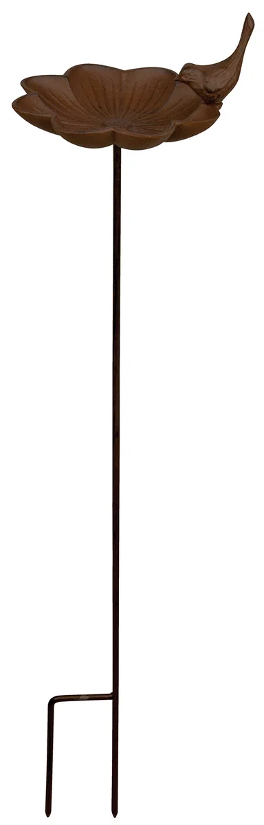 Esschert Design FB302 Bain d'oiseaux en Fonte sur Piquet Marron Taille L