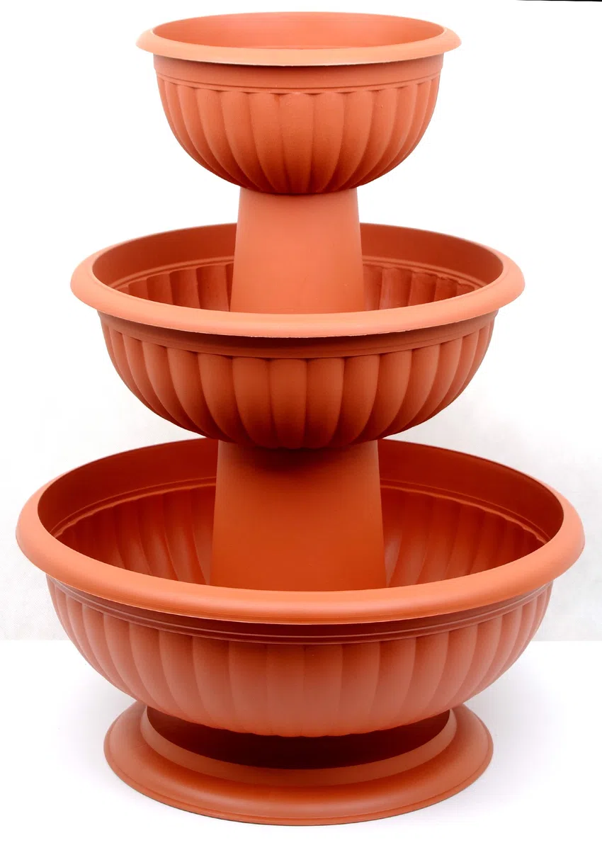 Colonne à fleurs Grace Terracotta 25 cm à 45 cm