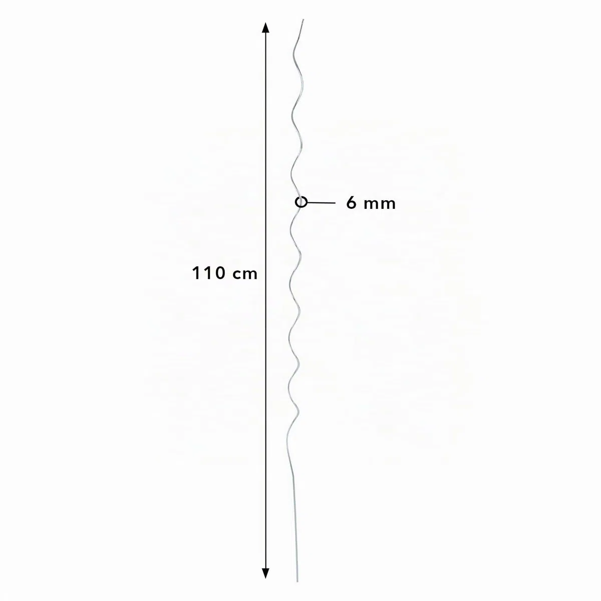 KARAT Lot de 20 tuteurs en spirale pour tomates - Longueur : 110 cm - Tuteur à tomates - Tuteur à tomates - Tuteur en acier galvanisé