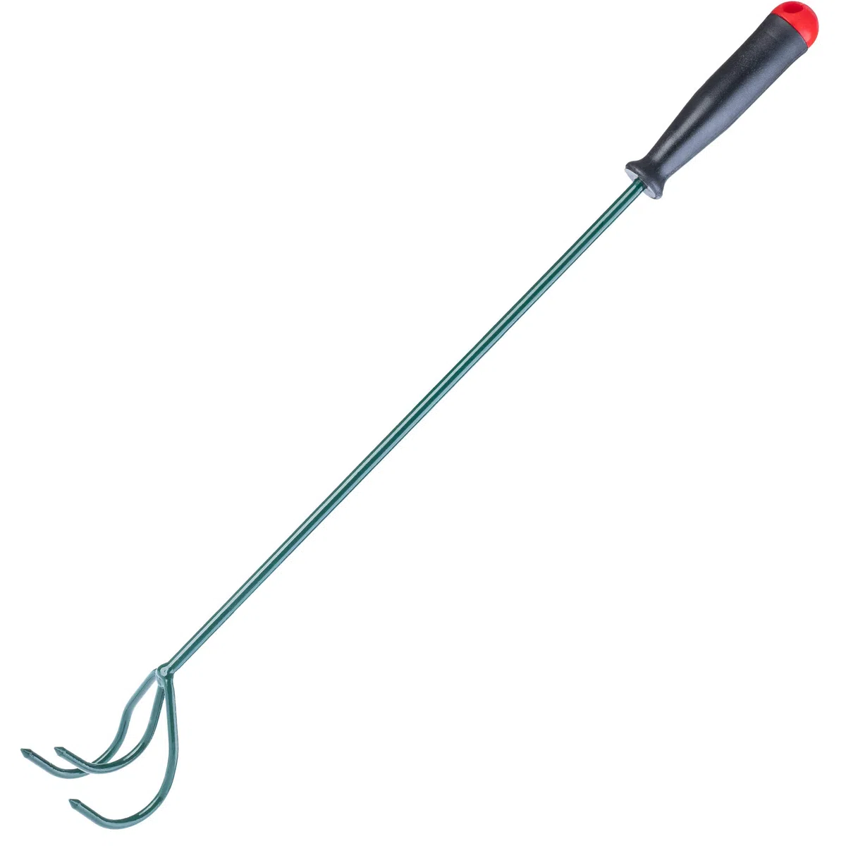 KADAX Grubber à 3 Dents Petit col de Fleurs avec Manche en métal Accessoire de Jardin pour serrer Le Sol, cultivateur de Jardin pour Jardin 60cm Vert