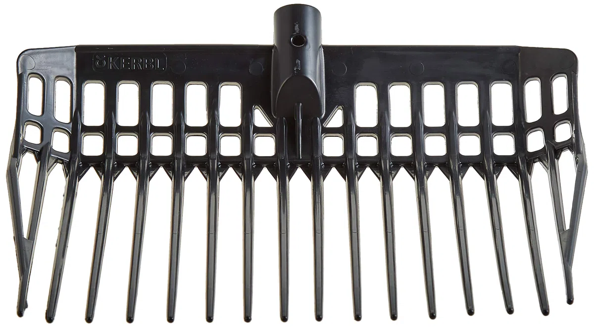 KERBL EcoFork Fourche à Copeaux sans Manche pour Élevage/Agriculture Urbaine Noir