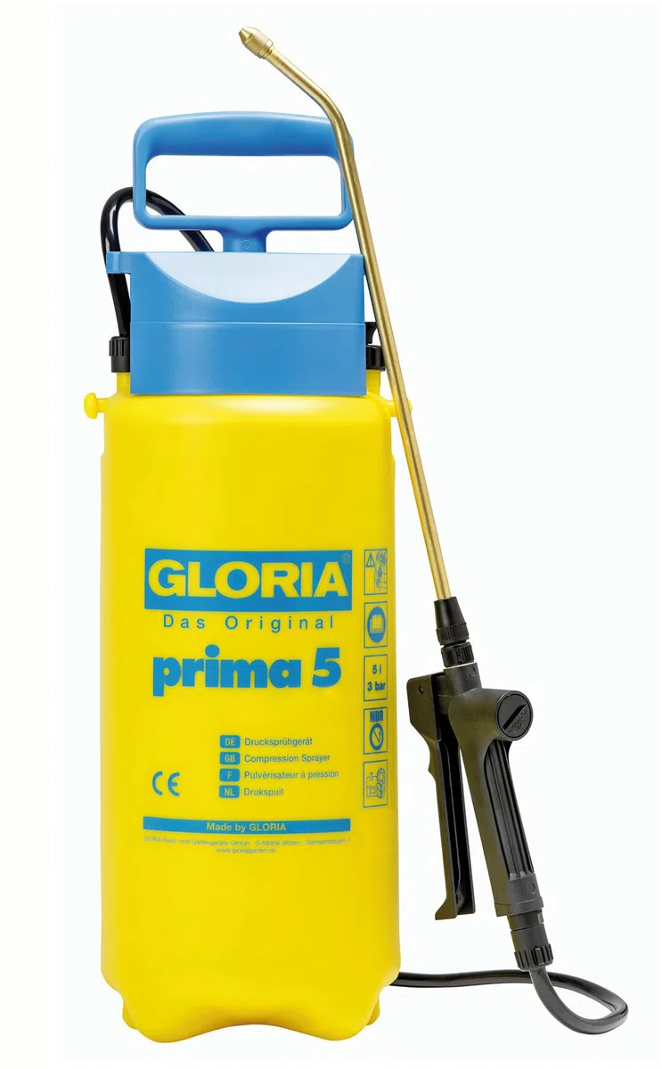 Gloria Pulvérisateur de Jardin Prima 5 | Pulvérisateur à Pression 5L avec Lance & buse réglable en Laiton | Pulvérisateur Manuel pour Plantes, Balcon, terrasse & désherbage