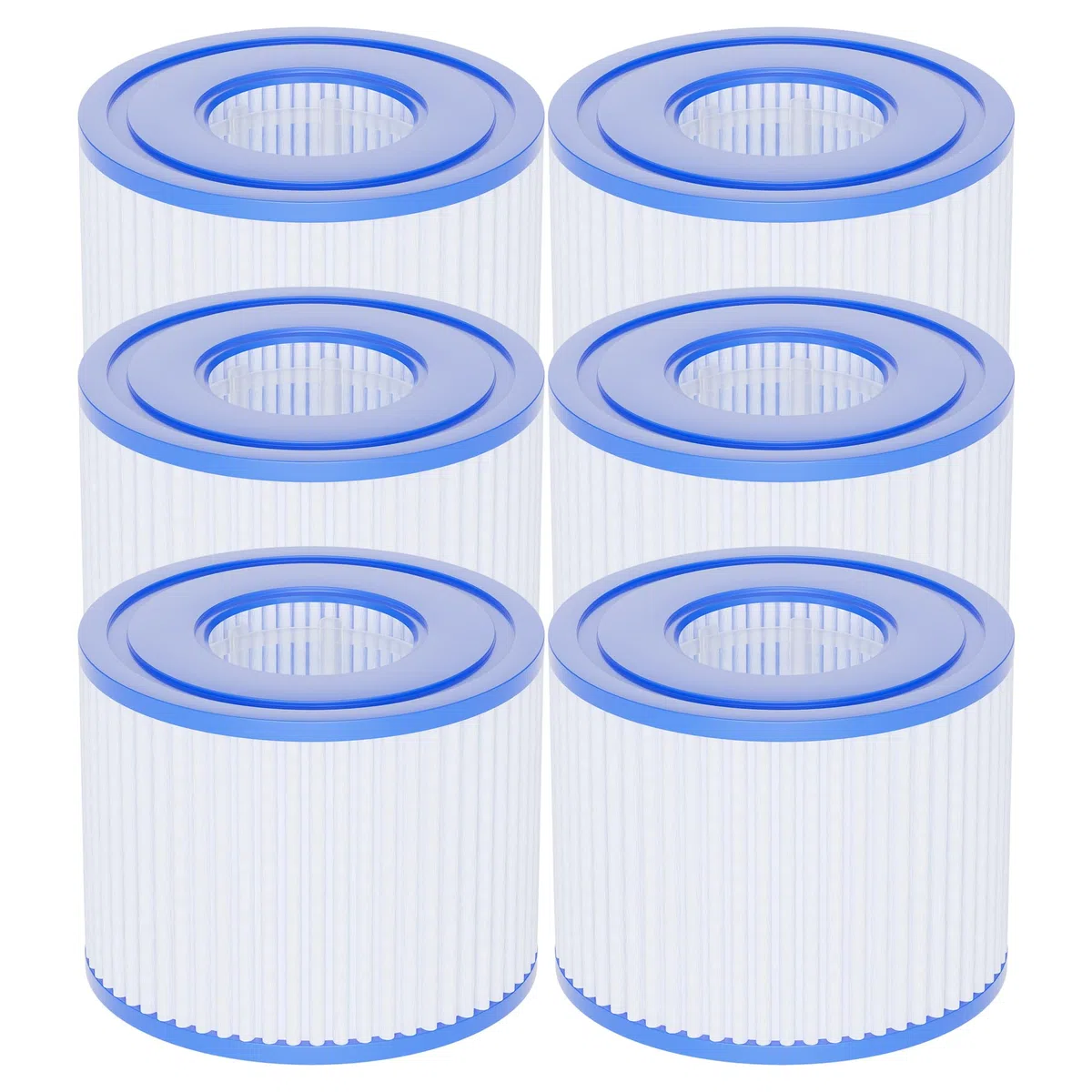 AQUALTRA Type VI Cartouches filtrantes pour Spa Gonflable compatibles avec Les spas Lay-Z, 90352E, 58323E, 58323, 58324 et 90427E, 107 x 79 MM, Lot de 6