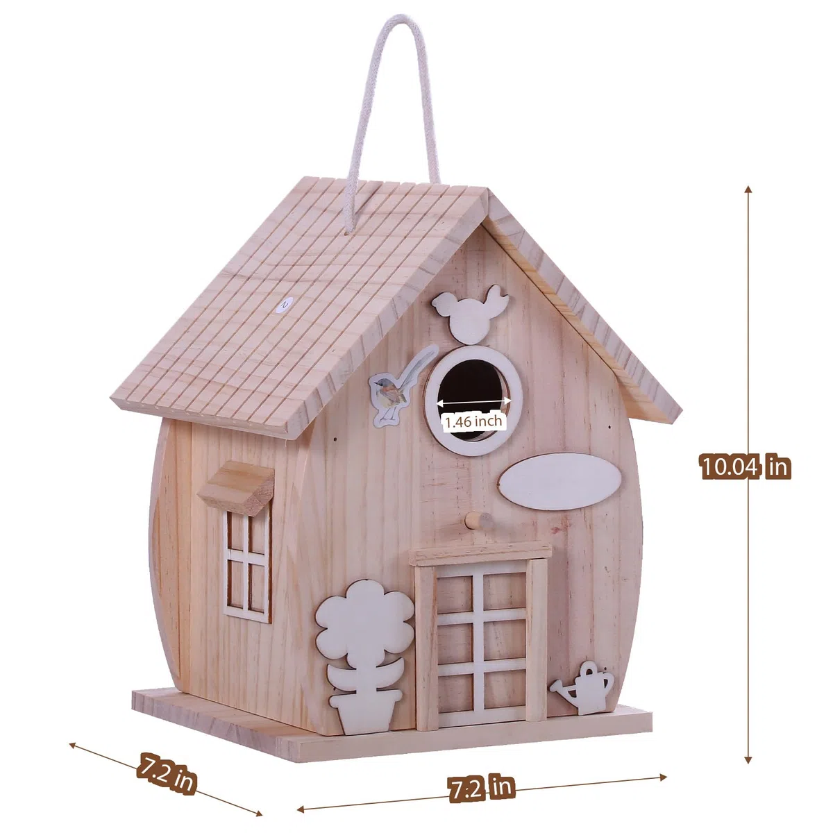Kit de nichoir en bois à faire soi-même pour adultes à construire, travaux manuels de boiserie extérieure avec peinture freestyle, nichoir suspendu pour la décoration de jardin et de cour - Cadeau