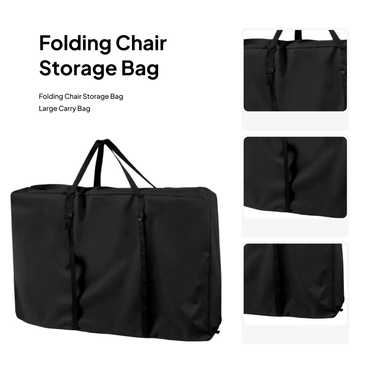 Housse de Rangement pour Chaises Pliantes, Housse de Protection pour Chaise Pliante Exterieur, Sac de Imperméable et avec Fermeture Éclair Adapté Camping Loisirs en Plein Air, Tissu Oxford 210d