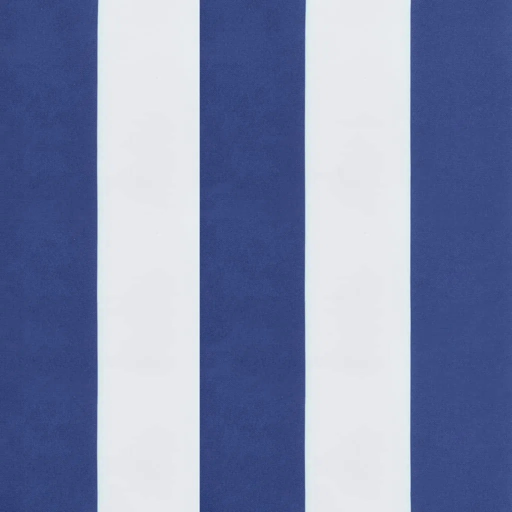 vidaXL Coussin de Banc de Jardin, Coussin de Siège, Coussin de Banc de Patio, Coussin de Meuble de Jardin d'Extérieur, Rayures Bleues/Blanches 150x50x7 cm