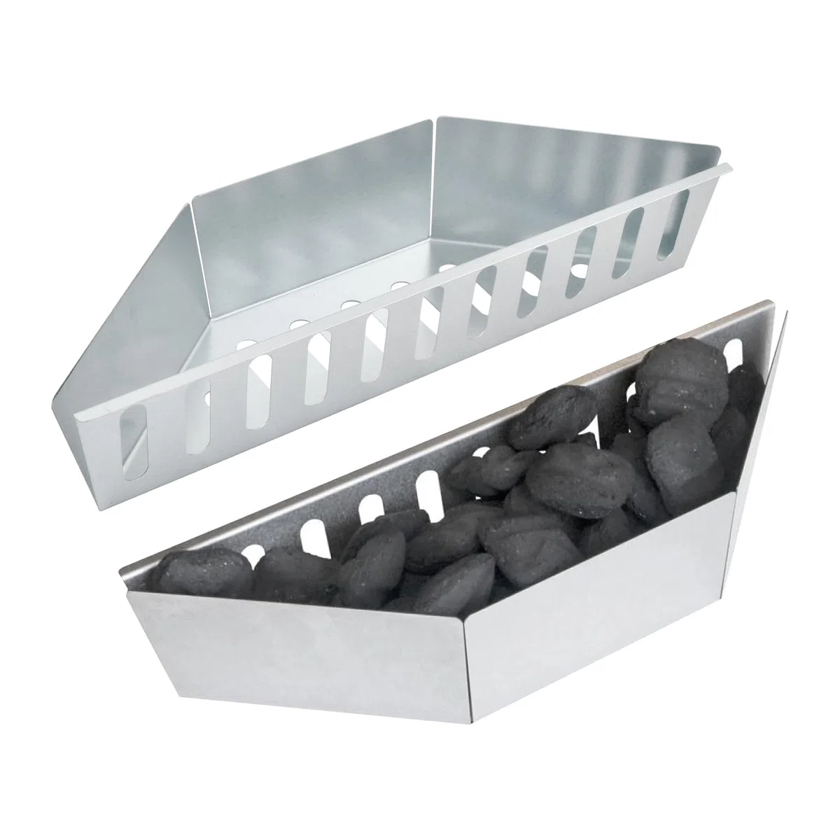 Panier à charbon de bois pour grill Weber - Accessoire BBQ pour barbecues à boules de 57 cm - Paniers à charbon et plateau à charbon - Compatible avec les grills Weber 7403 et One