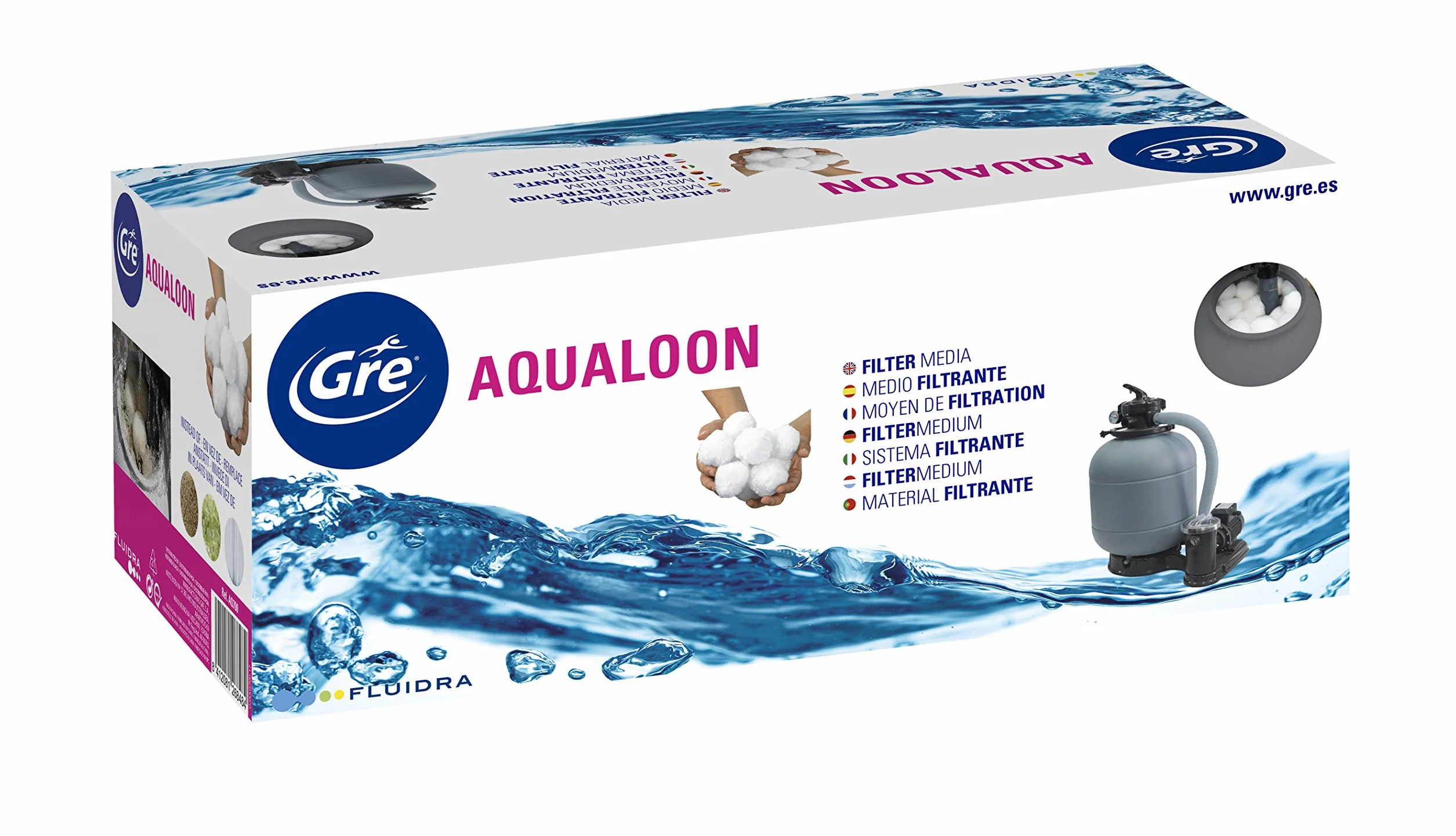 Gre AQ700 - Aqualoon, média filtrant. Fabriqué en polyéthylène. Lavable et réutilisable. 700 grammes.