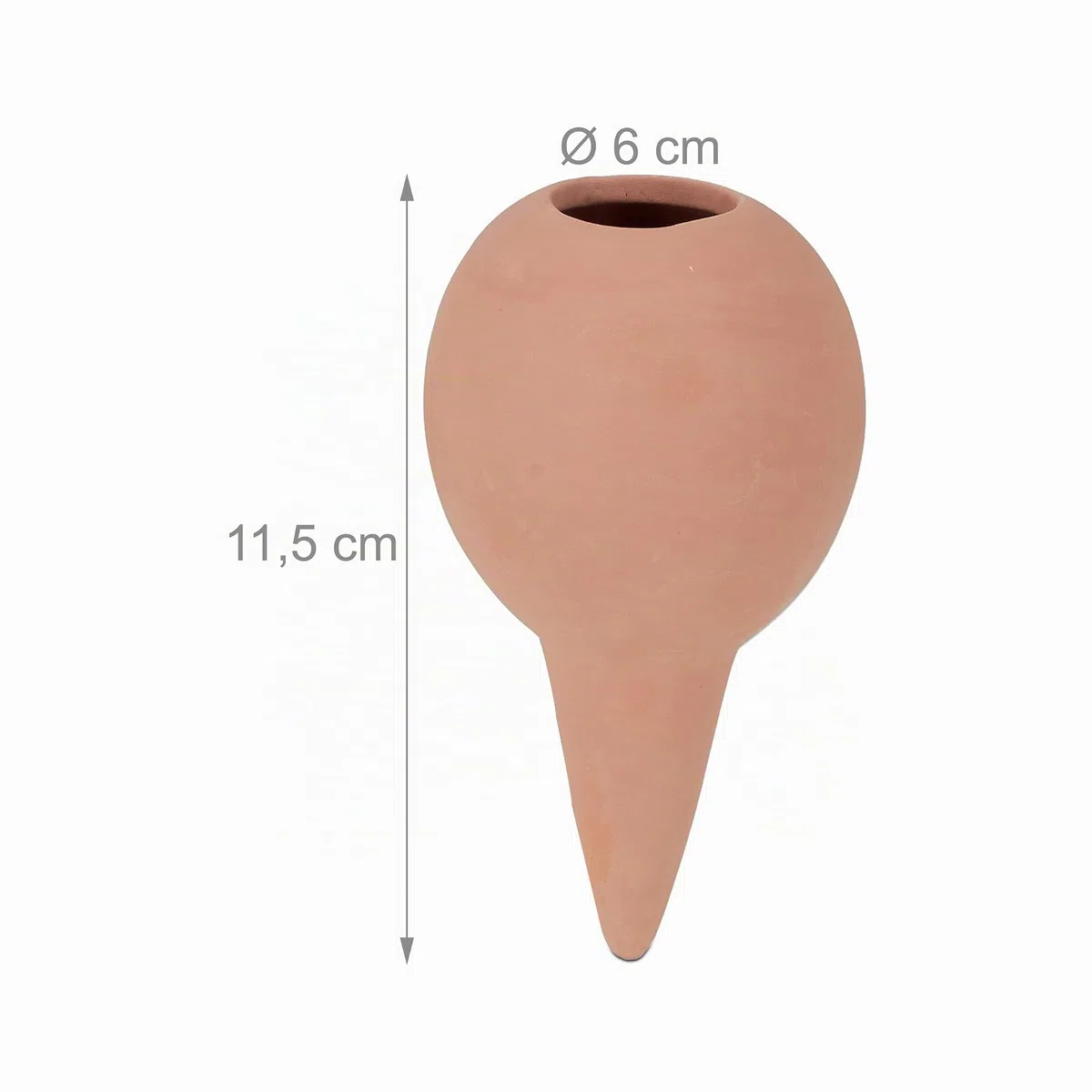 Relaxdays Arrosage en Terre Cuite, Lot de 4, H x D : 11,5 x 6 cm, intérieur (Chambre) et extérieur (Balcon), Marron