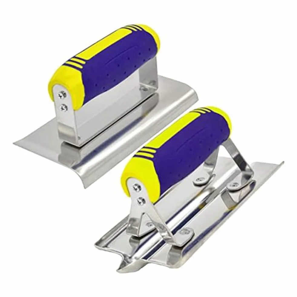 Kit de finition pour bordure et rainureuse en acier inoxydable pour béton