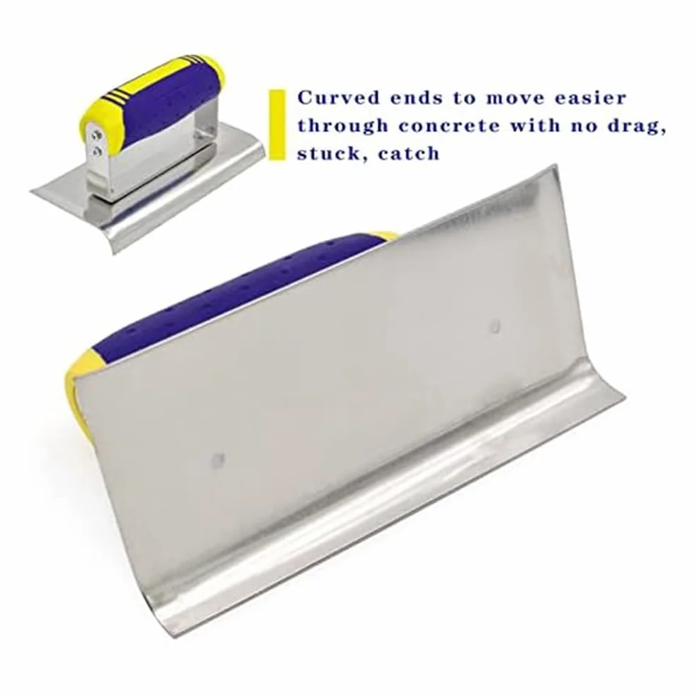 Kit de finition pour bordure et rainureuse en acier inoxydable pour béton