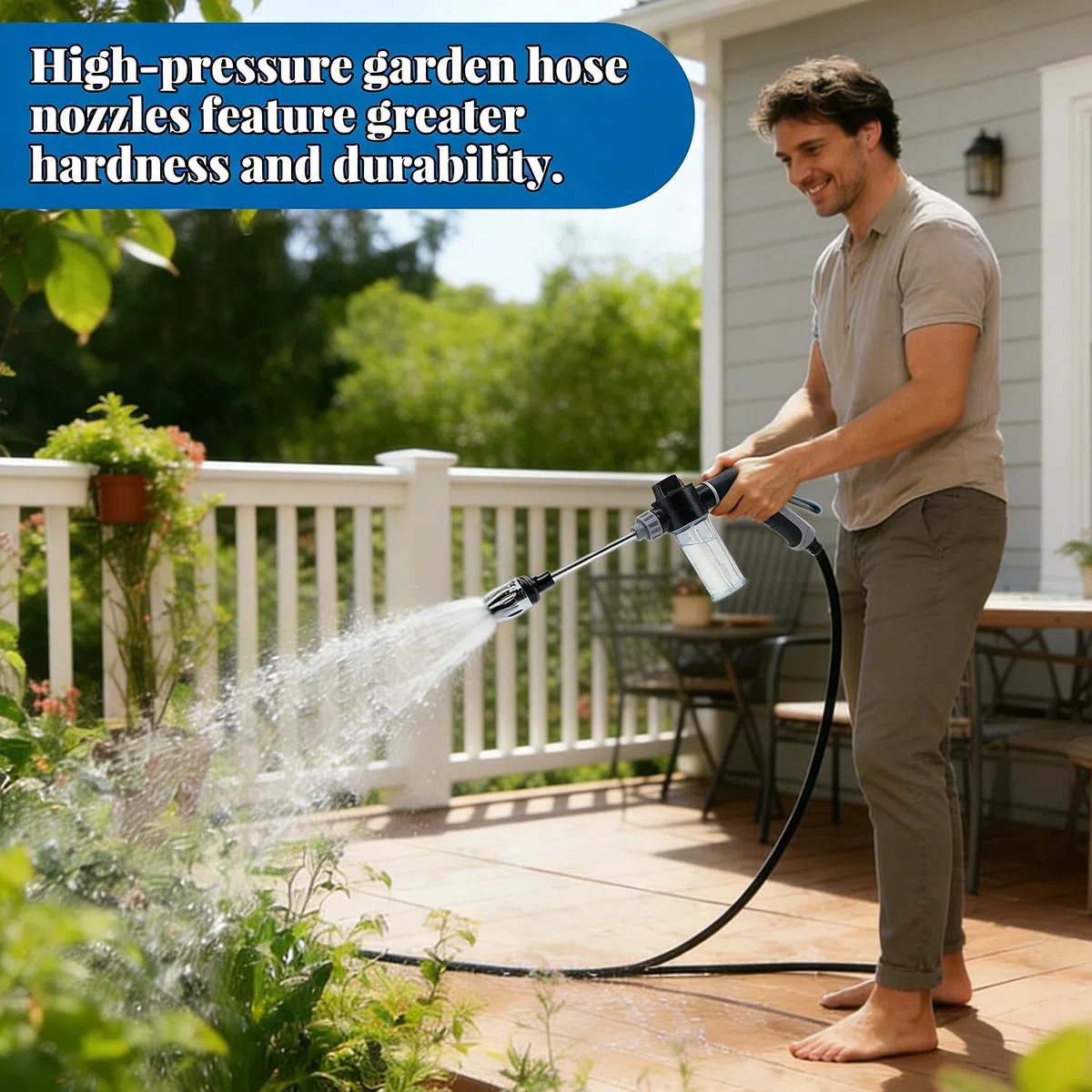 Pistolet Haute Pression Power Jet, Pistolet Arrosage Jardin, Nettoyeur Haute Pression Water Blitz, Pistolet nettoyeur haute pression, pour lavage de voiture et arrosage du jardin