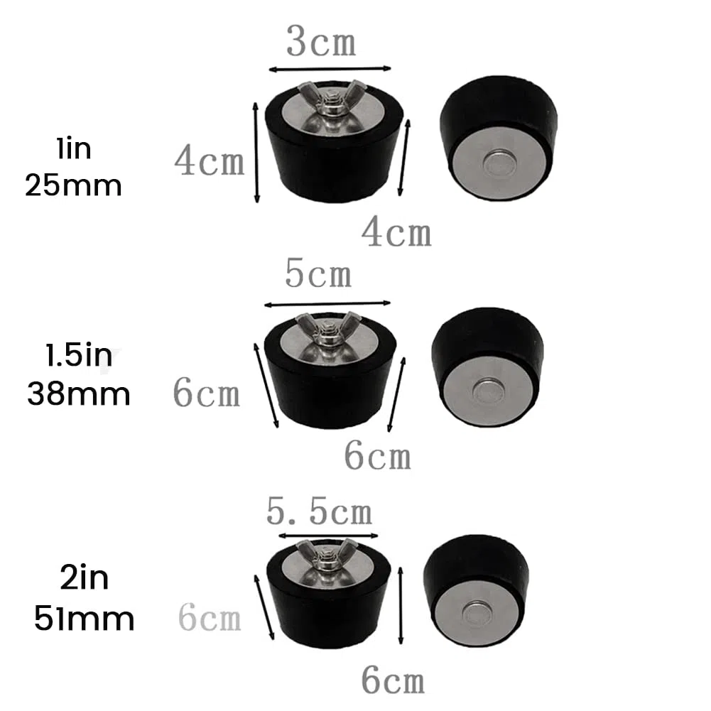 Lot de 6 Bouchons D'Hivernage de Piscine de 3 Tailles pour Trous de Piscine, Bouchons D'Expansion pour éCumoire de Piscine Hors Sol