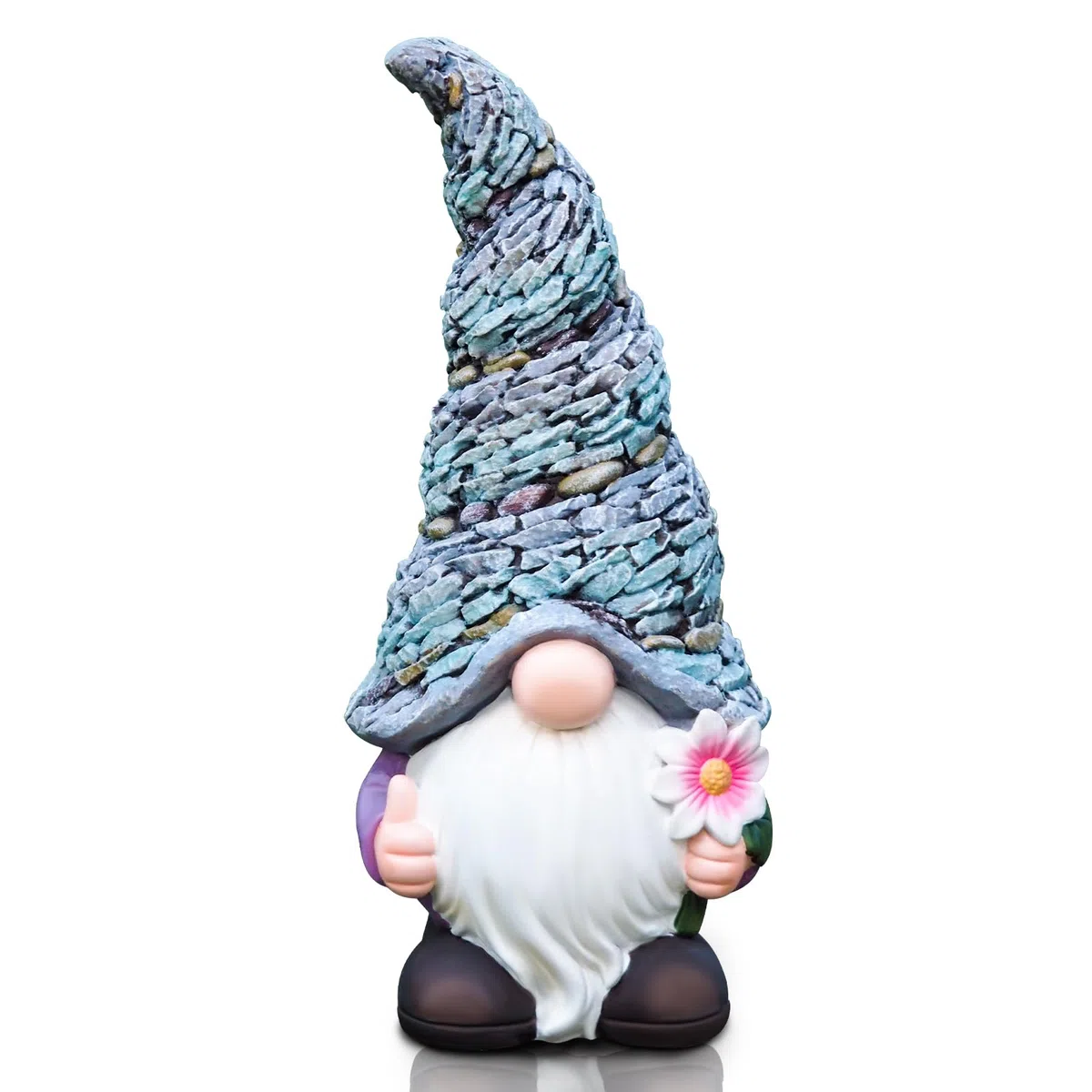 Nain de Jardin Statue Moyenne en Résine, Décoration Extérieure Humoristique, 31 cm de Haut, Intérieur pour Entrée Étagère Bureau Bibliothèques, Extérieur pour Pelouse et Cour