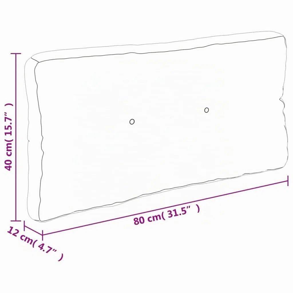 vidaXL Coussin de Palette crème 80x40x12 cm Tissu