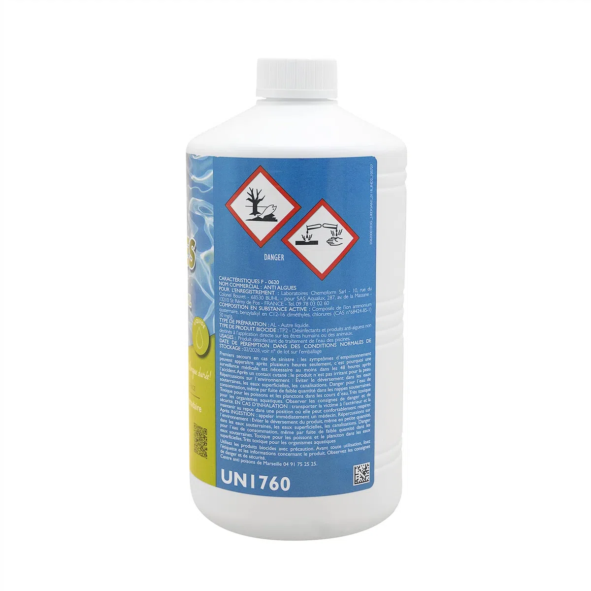 EDG by AQUALUX Anti-ALGUES PRÉVENTIF Liquide - 1L | Anti Algues Préventif + 10 Tests HPS OFFERTS 6 en 1