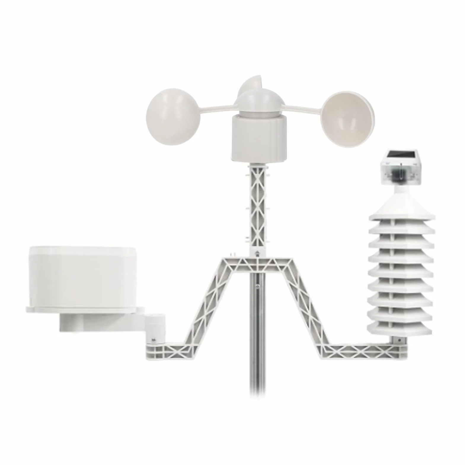 Kit de Compteur Météo, Anémomètre à Girouette, Capteur de Mesure de Vitesse, Connecteur RJ11, 3 Tasses, Jauge de Direction du Vent pour Compteur Météo