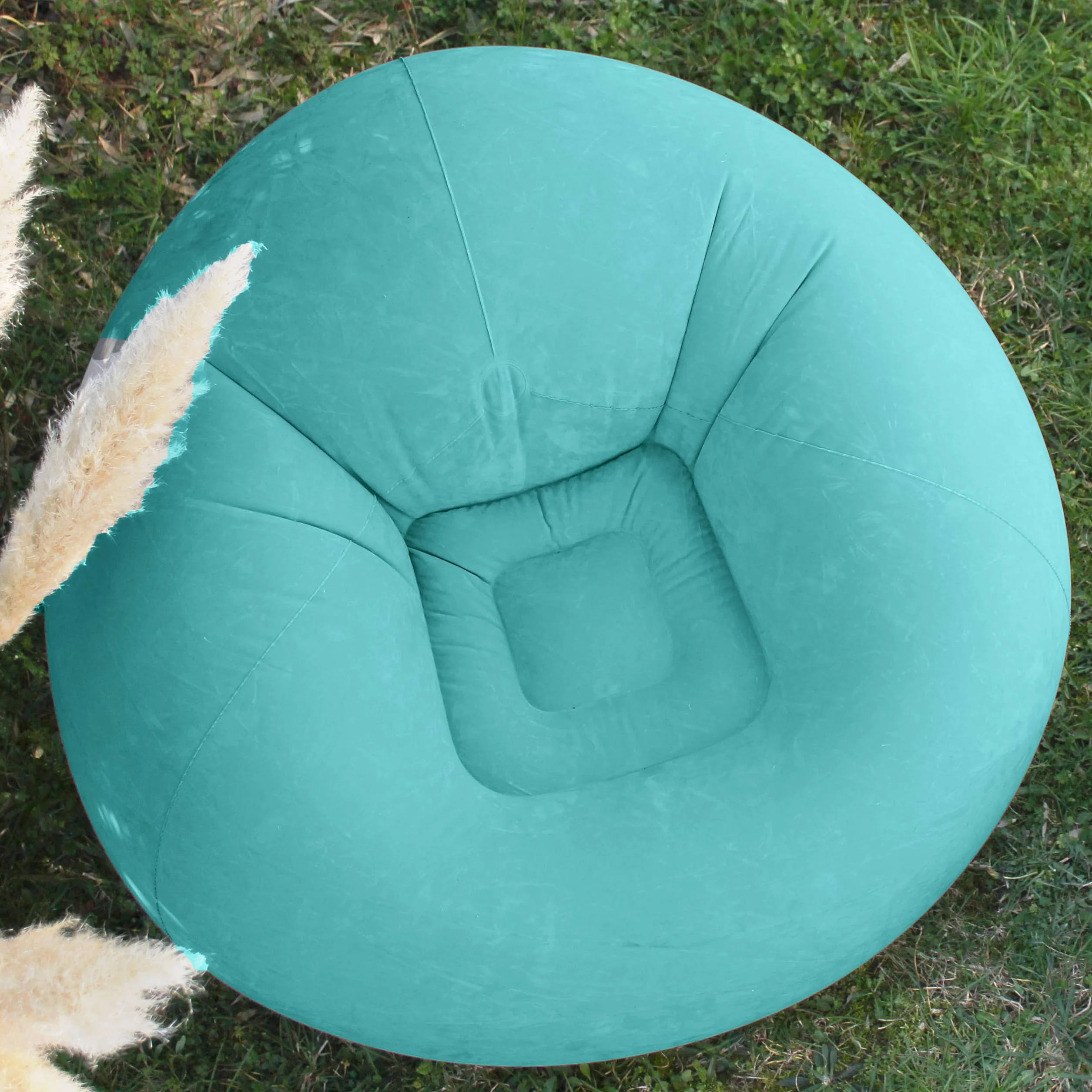 Fauteuil d'extérieur Gonflable, 100x100 cm, Turquoise, 100% PVC Flocké, Collection Jardin Costa