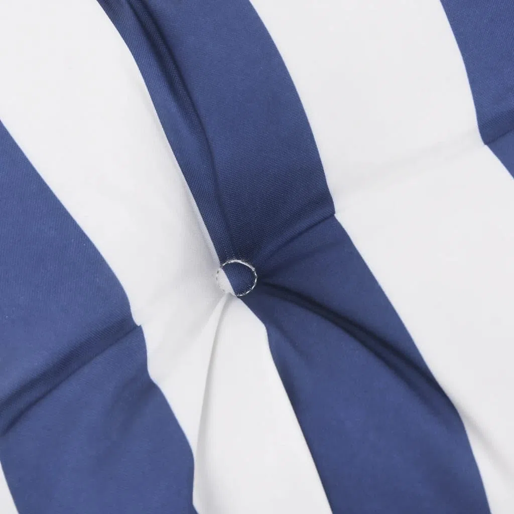 vidaXL Coussin de Banc de Jardin, Coussin de Siège, Coussin de Banc de Patio, Coussin de Meuble de Jardin d'Extérieur, Rayures Bleues/Blanches 150x50x7 cm
