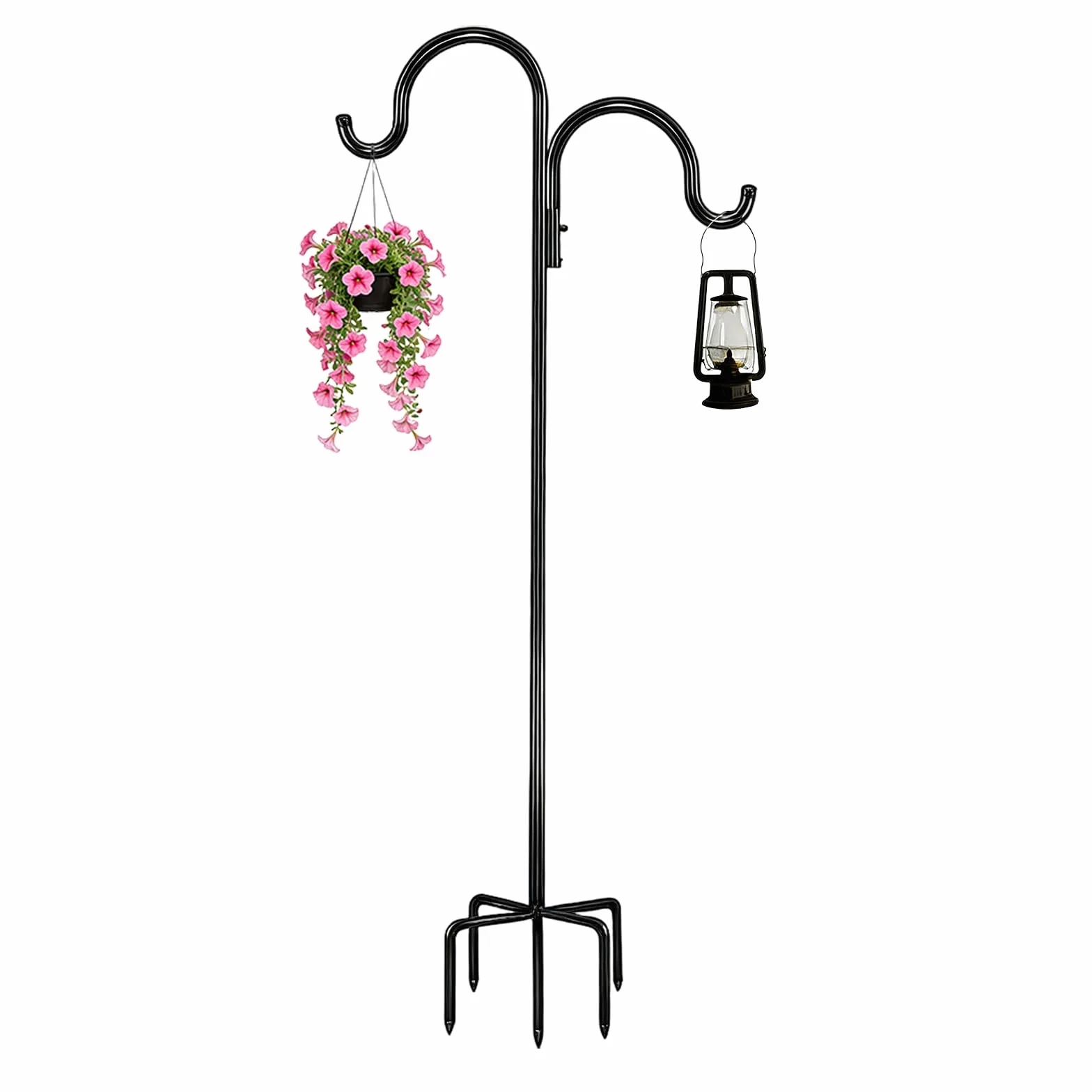193CM Crochet De Bergers De Jardins,Crochets De Berger Pour Jardin Avec Base A 5 Griffes,Crochet De Berger Pour Jardin,Crochets De Berger Réglables En Métal Pour Mariages,Décoration Extérieure
