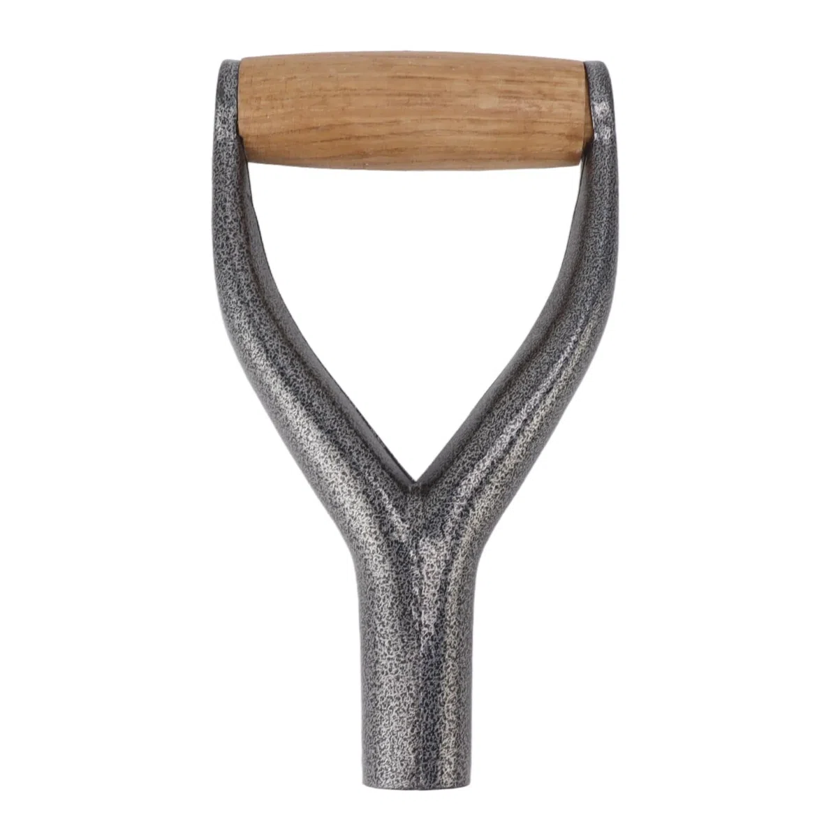 TOPINCN Manche de Bêche, Structure Robuste, Diamètre Intérieur de 12,22 Pouces, Manche de Pelle en Forme de Y, Design Ergonomique avec Manche en Bois pour Creuser des Outils (Argent)
