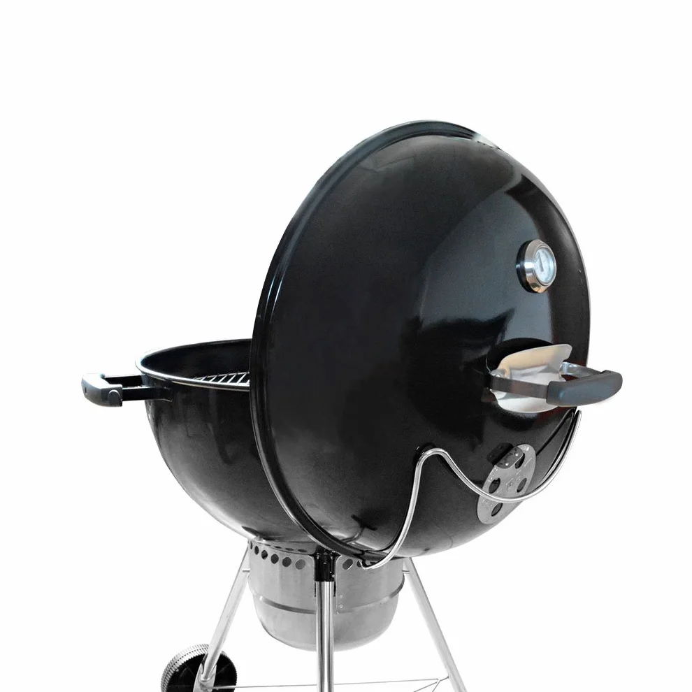 Onlyfire - Support de couvercle latéral en acier inoxydable - Accessoire indispensable - Compatible avec la plupart des barbecues Weber au charbon de bois de 47 cm, 57 cm et 67 cm