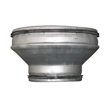 Réduction conique concentrique - RCC 160/125 J - Ø 160mm à 125mm - Galva avec joints