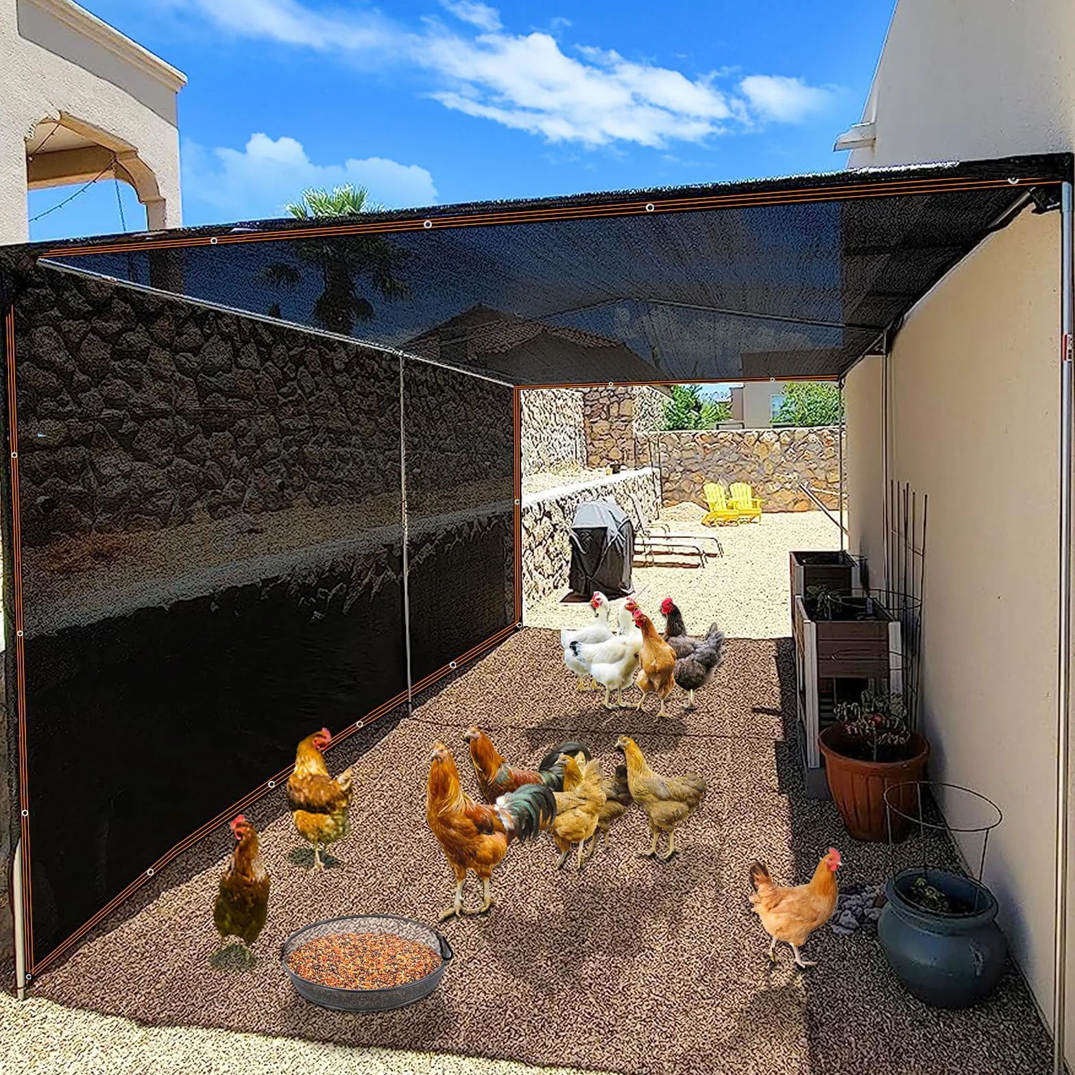 Filet D'Ombrage, Renforce ÉPaissir Toile D'Ombrage, 80% à 90% Filet Protection Solaire, Voile Ombrage pour La Couverture VéGéTale Serre Pergola Jardin Abri D'auto Pet House Lawn Patio, 2x3m