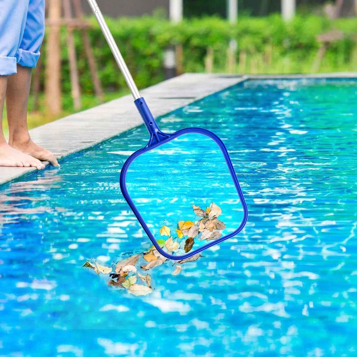 1 Filet d'écumoire de Piscine de 160 cm, 4 Amovibles Perche en Aluminium Intensify, 2 Filets d'écumoire, Filet de Nettoyage des Feuilles de Piscine, Convient pour Le Nettoyage des jacuzzis