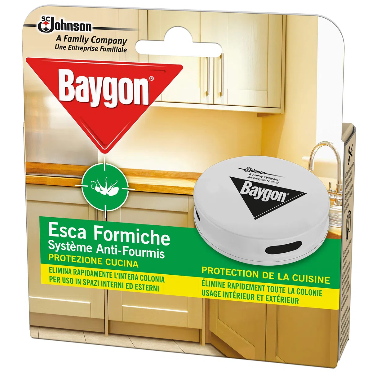 Baygon Piège Anti-Fourmis Boîte à Appât Usage Intérieur et Extérieur - Lot de 4
