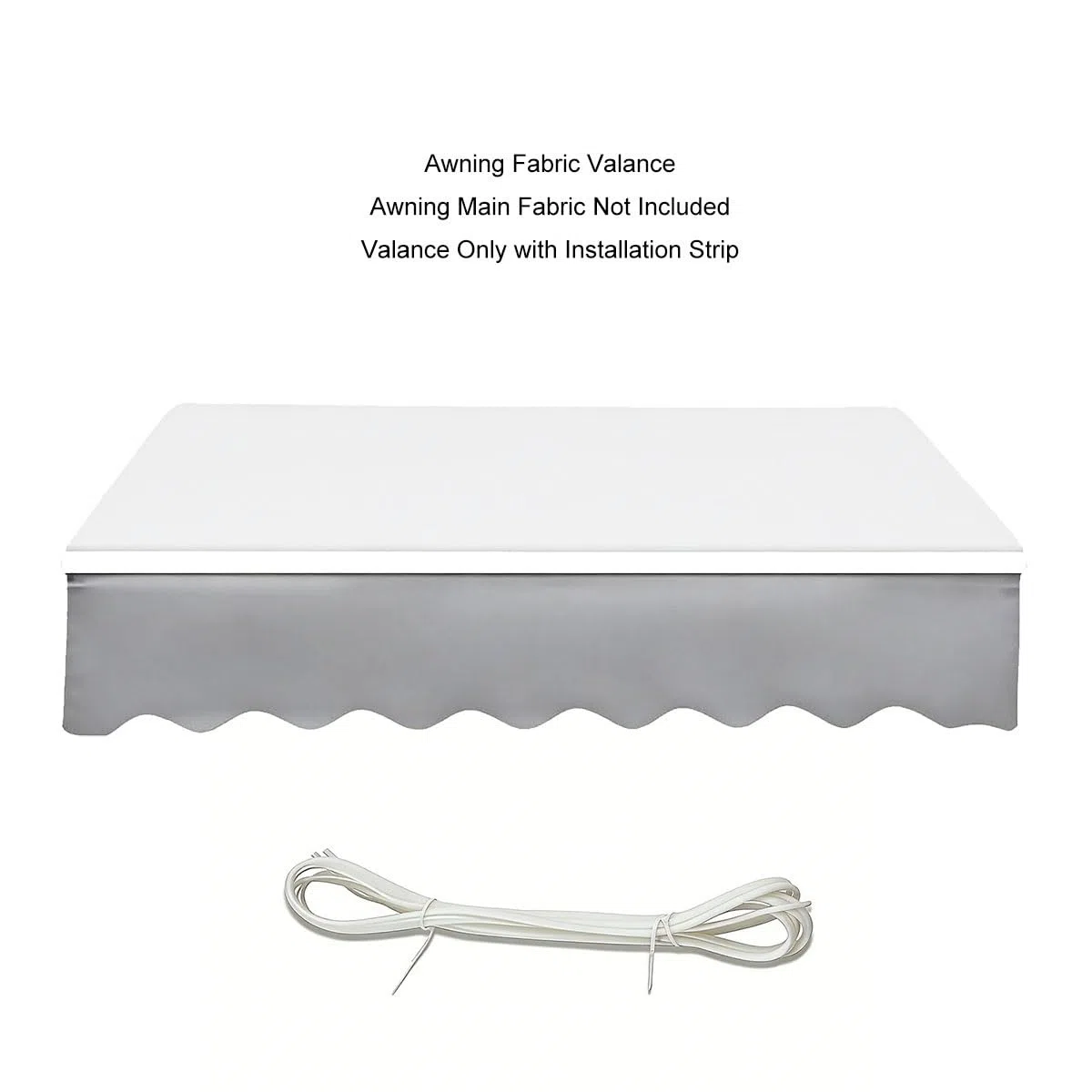 Générique Volant de Rechange Store Banne imperméable, Lambrequin Seul H 20 cm, Tissu de Rechange pour Store Toile avec jonc de Fixation, Protection Solaire Prêt à l'emploi(Gris Clair,B280cmxH20cm)