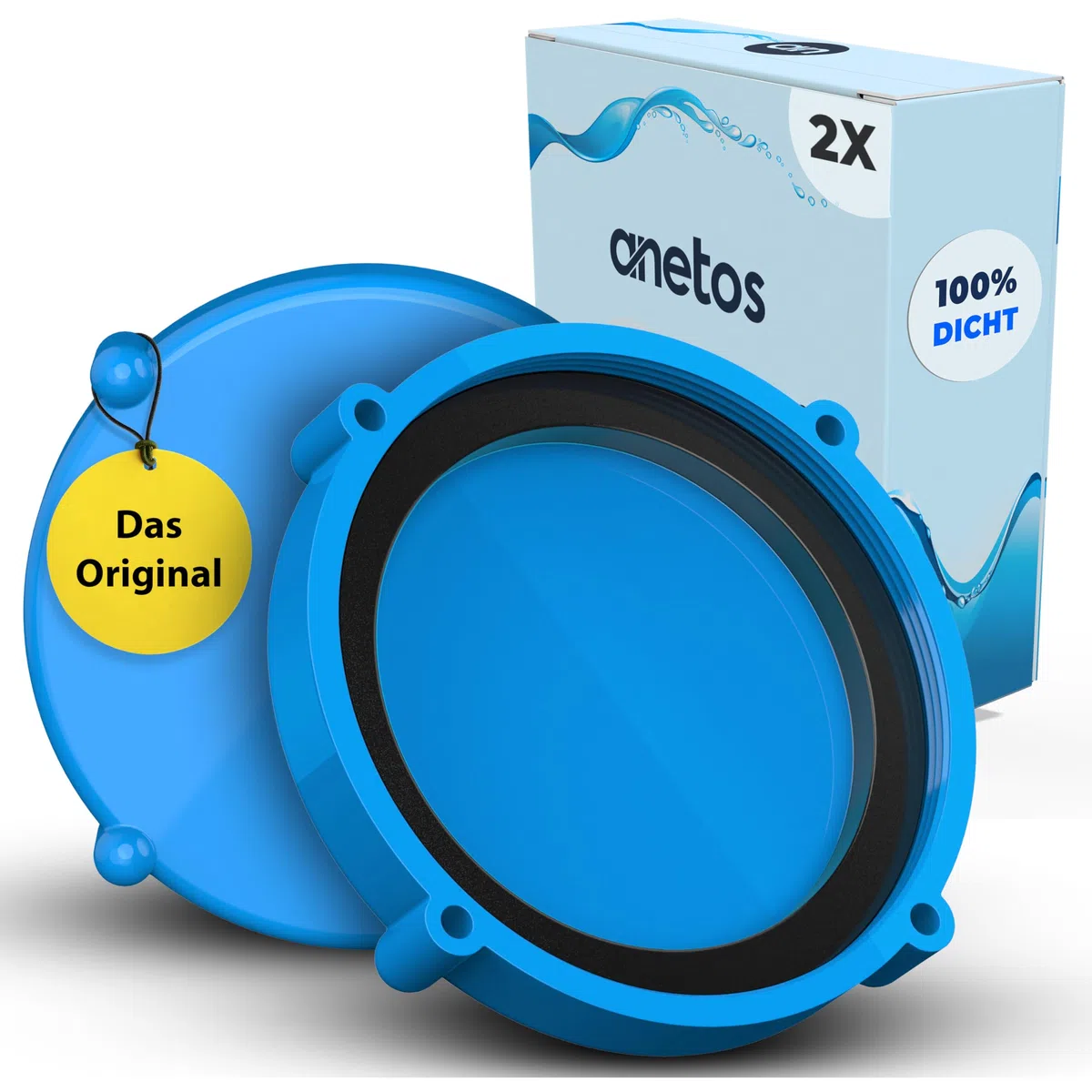 Kit de Fermeture hivernale pour piscines Intex et Bestway. Bouchons d'hiver 100% étanches pour Les Deux connexions (2 pièces) avec Joints Assortis
