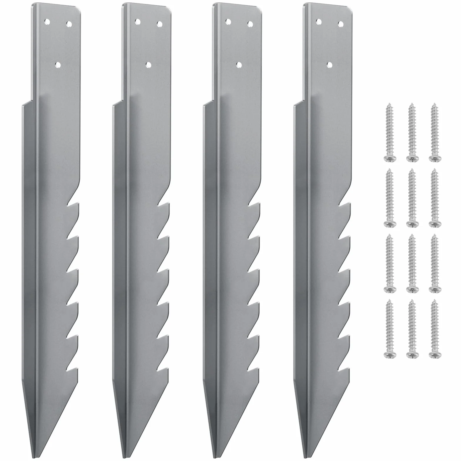 4Pcs Ancrages au Sol pour Balançoire, Ancrage de Jardin, Fixations de Balançoire, résistantes à l'usure, Galvanisées, Coupe Vent, Imperméables, 420 mm