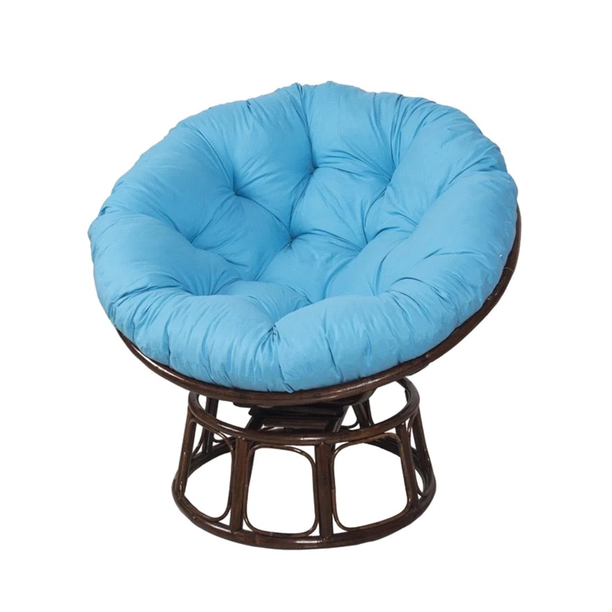 Sharplace Coussin de siège rond rembourré en forme d'œuf, 50cm, coussin de chaise suspendu, résistant à l'eau, lavable, tapis de chaise de Patio pour chambre à, Bleu ciel