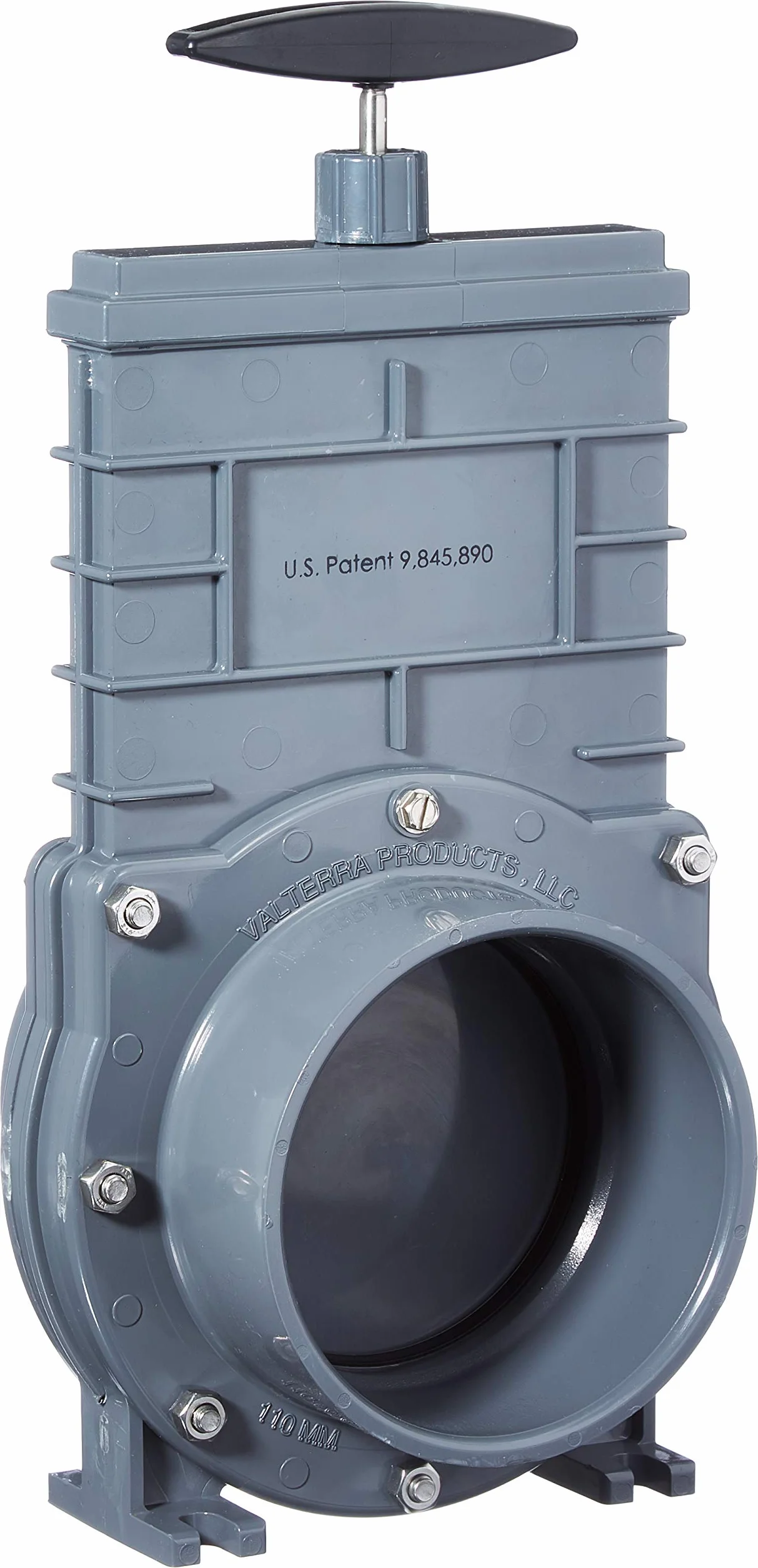 Valterra Vanne à Coulisse 110 mm en Plastique et Broche V4A, Gris