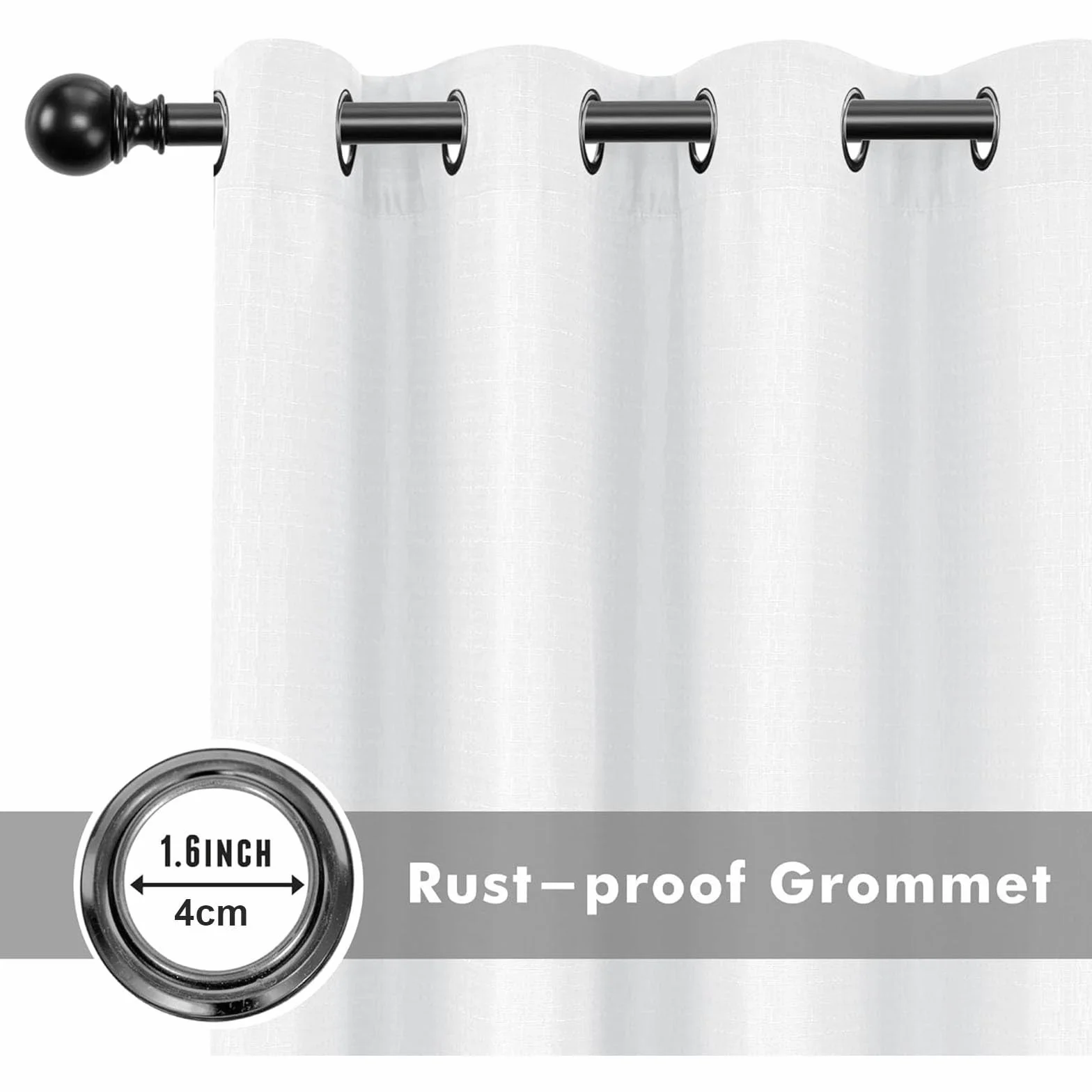 Hiseng Rideaux D'extérieur Imperméables 1 Piece Occultant Rideaux Solation Thermique Couleur Unie Anti Chaleur Protection UV pour Pergola Jardin Tonnelle Terrasse Balcon (132x213cm,Beige)