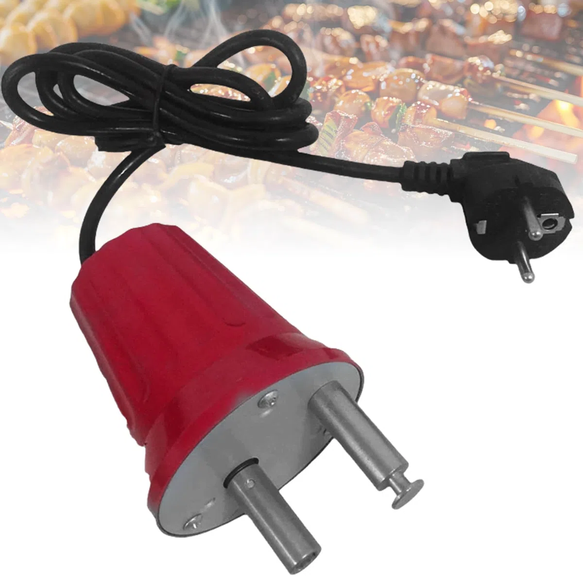 GOMETY Moteur de Gril FD801B, Moteur électrique pour Barbecue, Moteur Rotatif pour Barbecue extérieur, 220 V-240 V CC, pour rôtisserie, rôtissoire, tournebroche, Accessoires pour Grils électriques