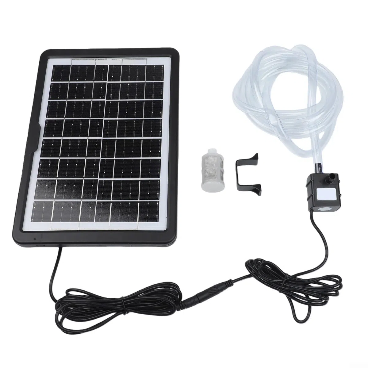 Pompe solaire submersible 6 W 9 V pour aquarium, bassin, fontaine de jardin avec double sortie pour une sortie d'air équilibrée
